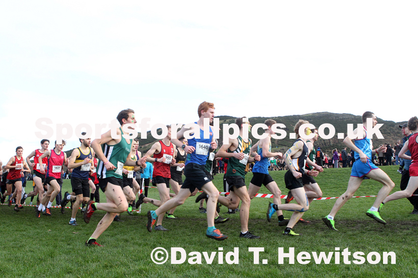 Mens long race  2020 BUCS Cross Country Champs., Edinburgh.  Photo: David T. Hewitson/Sports for All Pics